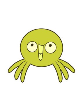 Mutlu çizgi film örümceğinin renk değişimi