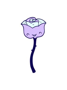 neon ışık efekti çizgi film gül çiziminin animasyonu