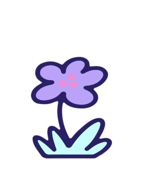 basit cesur çiçek tasarımının hareketli animasyonu