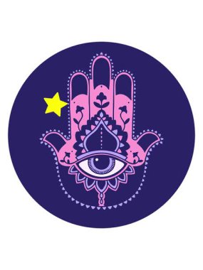 Parlayan yıldızlar, bir hamza tasarımının ikonik dövme şeklindeki görüntüsünün animasyonunu etkiler.