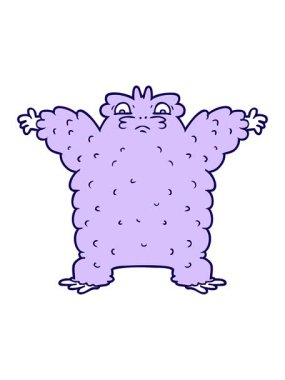 çizgi film yeti 'nin neon ışık efekti animasyonu