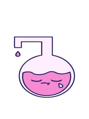 Bir bilim deneyinin çizgi film tasarımının hareketli animasyonu