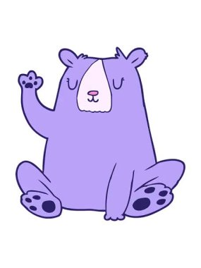 Çizgi film ayı sallamasının pixelize etkisi