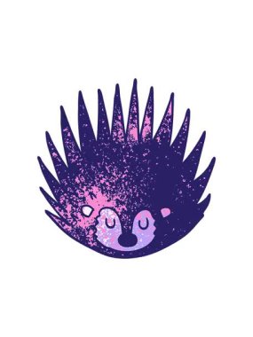 Basınçlı çizgi film animasyonu. Dikenli kirpi karalaması.