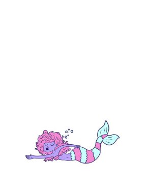 Çizgi film deniz kızının animasyonunu genişletiyorum.