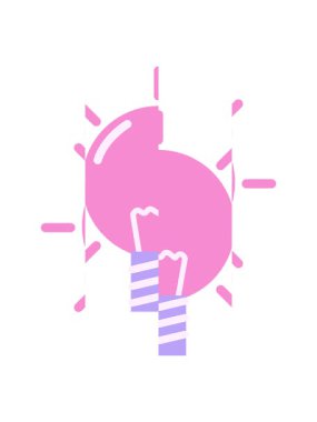 Parlayan ampulün bölünen hareket animasyonu