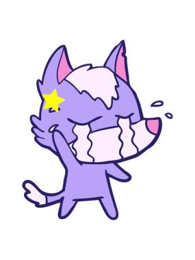 Parlayan yıldızlar ağlayan bir kurdun çizgi filminin animasyonunu etkiler.