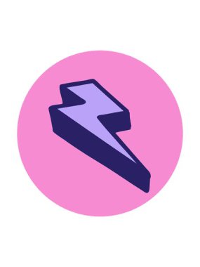 Şimşeğin dövme stili görüntüsünün dönen hareket animasyonu