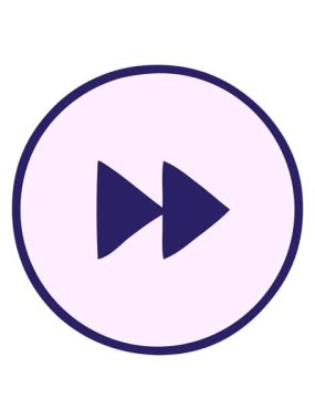 İleri sarma düğmesinin sevimli çizgi filminin hareketli animasyonu