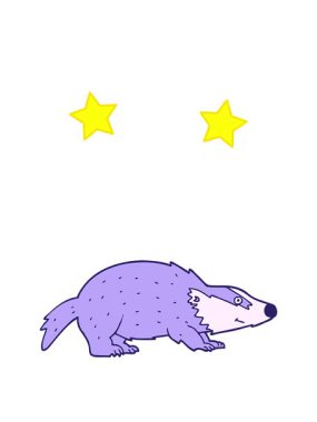 dönen yıldızlar çizgi film porsuğunun animasyonu