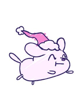 Bir Noel Köpek Tebeşiri Çiziminin hareketli animasyonu