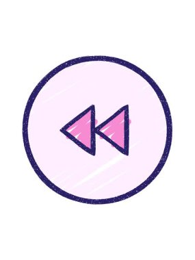 Parlak ışık efekti Geri Sar Sembol Tebeşiri Çiziminin Canlandırması