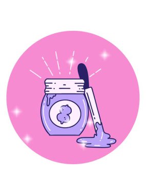 Dövme stili fıstık ezmesi ikonunun simge etkisi