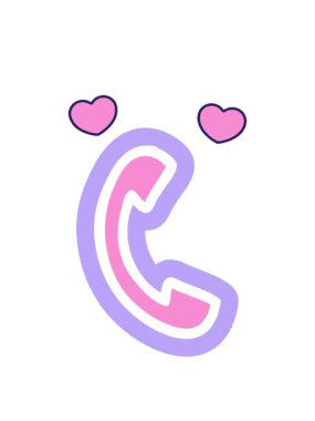 dönen kalp animasyonu telefon ahizesi simgesi simgesi