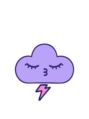 Bir fırtına bulutu çiziminin çizgi filmini canlandırıyorum.