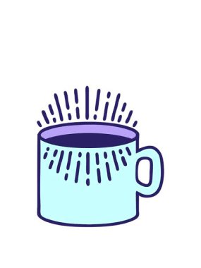 Dövme stili kahve fincanının animasyonunu genişletiyor.