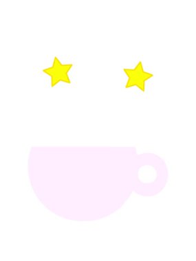 dönen yıldızlar kahve ya da çay fincanının animasyonu