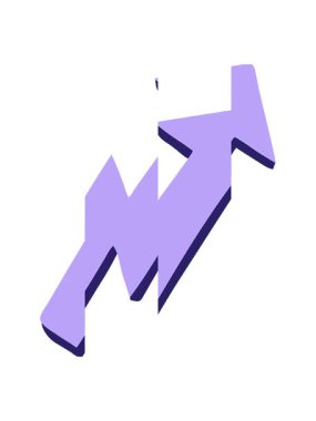 Noktalı bir okun el çizimi ögesinin bölünmesi hareketi canlandırması