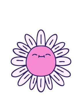 El çizimi çizgi film çiçeğinin animasyonunu genişletiyorum