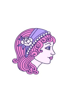 Bir çingene kafasının dövmeli görüntüsünün hareketli animasyonu