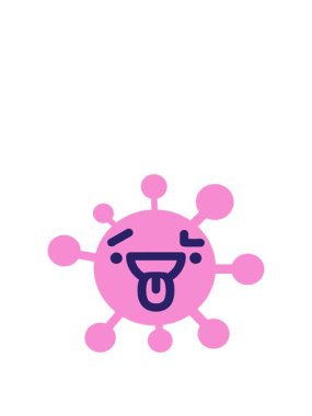 Kafası karışmış mutlu virüsün animasyonunu büyütüyorum.