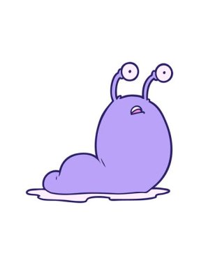 karikatür sümüklü böceğin hareketli animasyonu