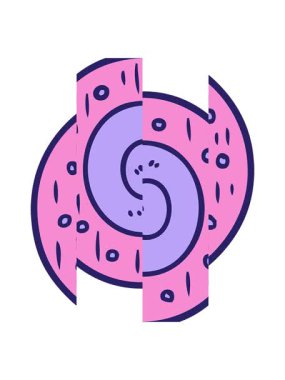 Çizgi film kalkanının bölünmüş hareket animasyonu