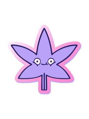 Marihuana yaprağının yapışkanının titreyen hareketi.