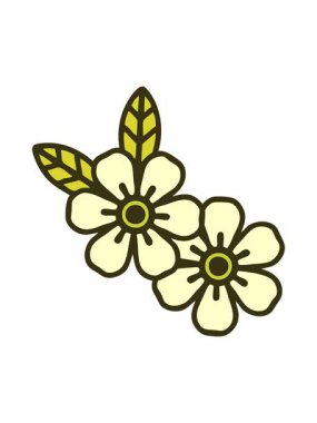 Dekoratif çiçek ögesinin renk canlandırması değişiyor