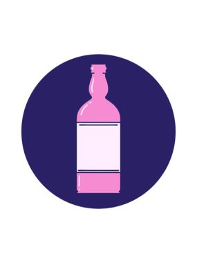 Bir şişenin ikonik dövme şeklindeki görüntüsünün hareketli canlandırması