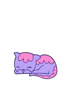 Sıçrama hareketi kedi uykusunun animasyonu