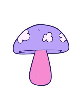 Mantar karikatür görüntüsünün dönen hareket animasyonu