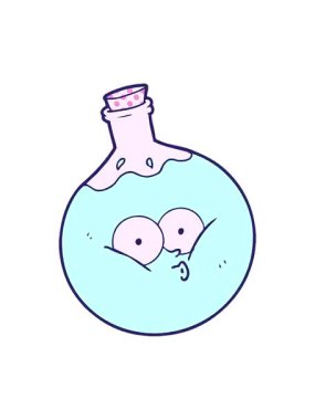 Çizgi film iksirinin titreyen hareketli animasyonu