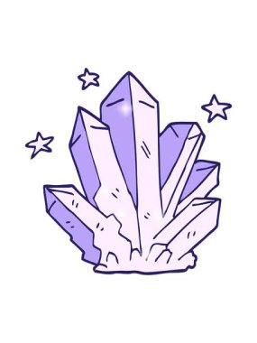 Karikatür karalama sihirli kristalin ışıltı etkisi