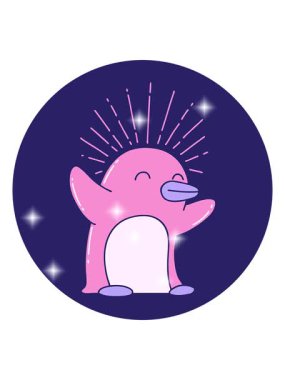 Neşeli penguenin ışıltı etkisi