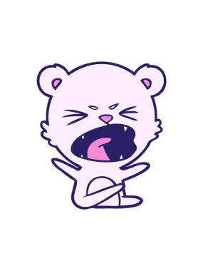 Kızgın kutup ayısı çizgi filminin dönen hareketi