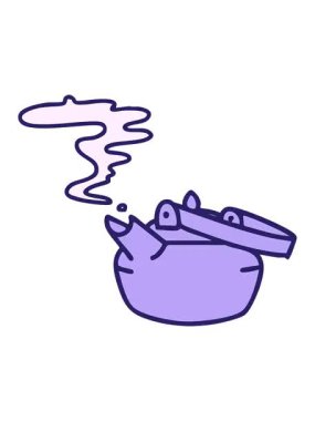 Titrek hareketli sıcak Japon çaydanlığının buharlı tasarımı.