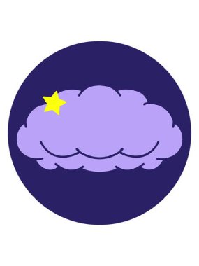 Parıldayan yıldızlar gri bir bulutun görüntüsünün canlandırılmasını etkiler.