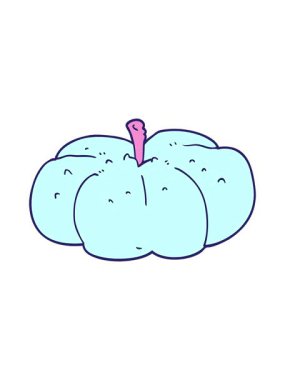 Karikatür balkabağı karalamalarının animasyonunu salla ve durdur