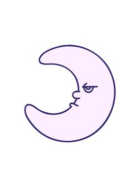 Bu hüzünlü dünyaya bakmaktan yorulan bir ayın çizgi filminin hareketli animasyonu.