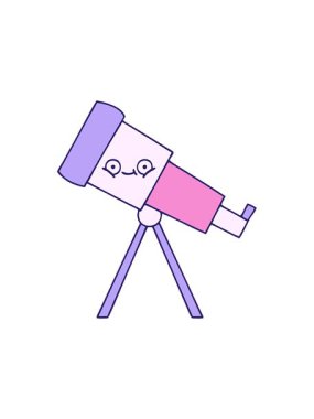 Bir teleskopun sevimli çizgi filminin bölünme etkisi