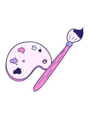 Sanatçı palet tasarımının pixelize etkisi canlandırması