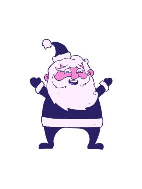 Neşeli Noel Baba çizgi filminin titreşimli animasyonu