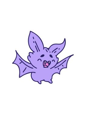 Dikkat çekici bir cadılar bayramı yarasası çizimi