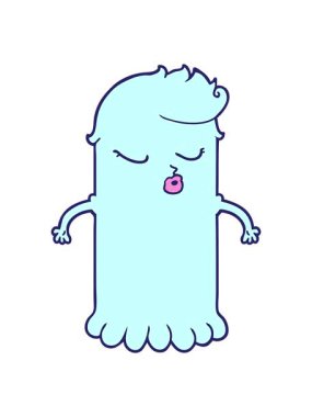 Tatlı hayaletin hareketli animasyonu.