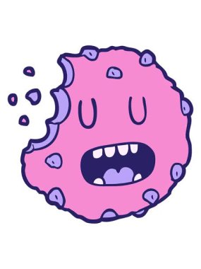 Çizgi film kurabiyesinin animasyonunu salla ve durdur