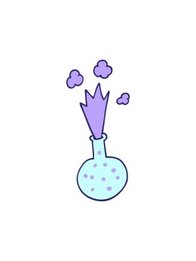 Patlayıcı bir kimyasalın karikatür karalamalarının dikkat çekici animasyonu