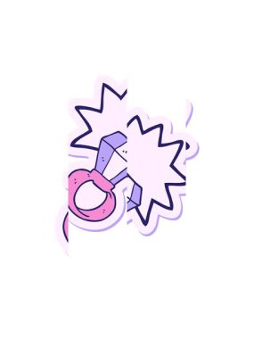 Büyük bir nişan yüzüğünün çıkartmasının hareketli animasyonu.