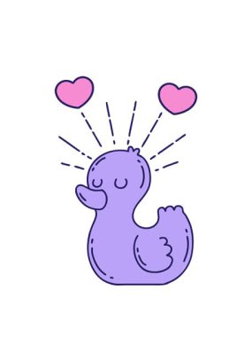 dönen kalpler plastik ördeğin animasyonu