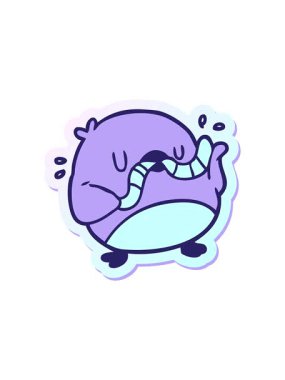 Parlak ışık efekti, kurtlu bir çizgi robin çıkartmasının canlandırması.